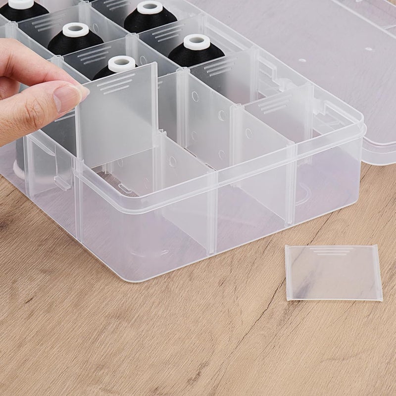 simthread [Box-Upgraded] Machine Embroidery Thread 1000M Black 900, with Storage Box Polyester 15 Spools Set for Embroidery Quilting Machine - Image 3